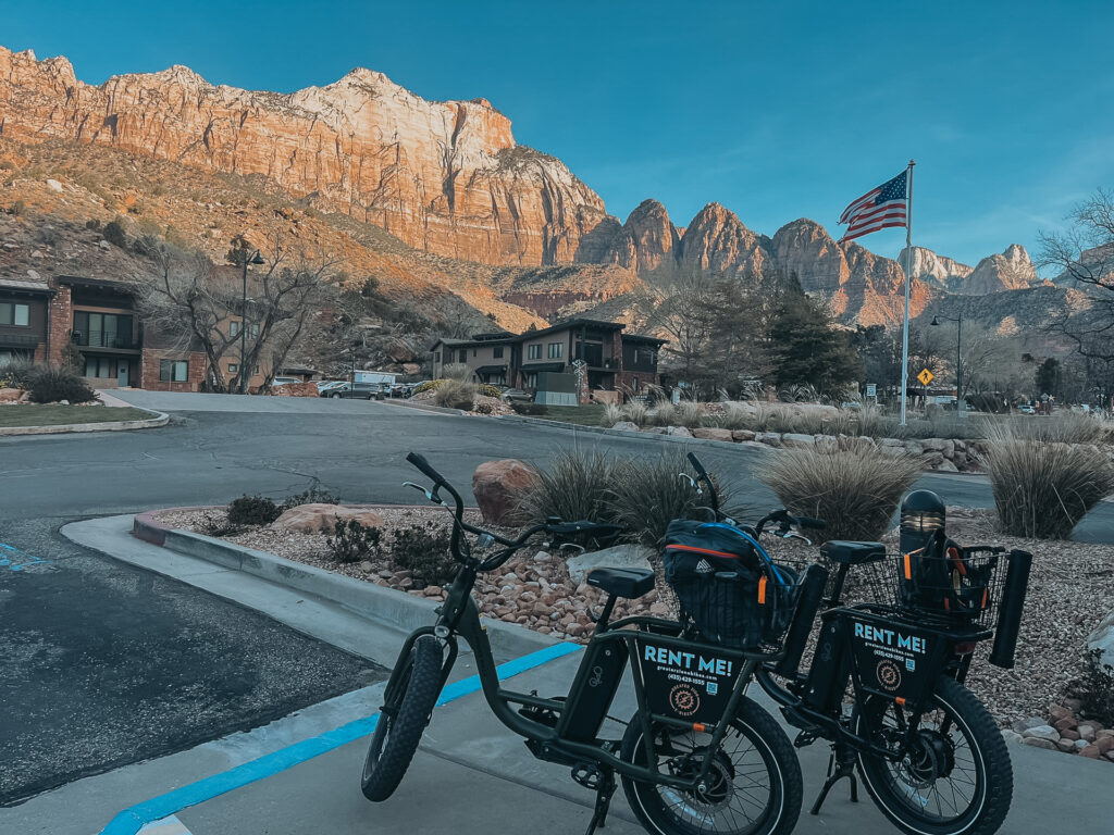 zion national park bikes getting around