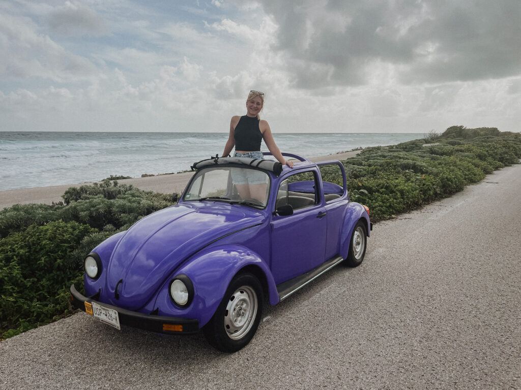 cozumel slugbug convertible self drive island loop tour