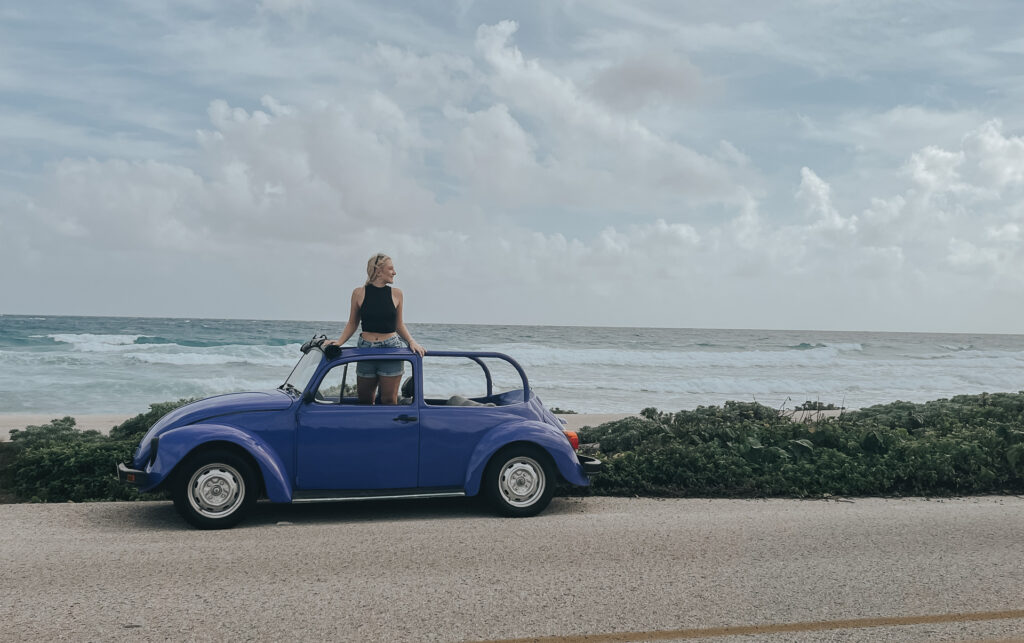 cozumel slugbug convertible self drive island loop tour