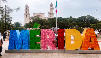 merida colorful sign mexico