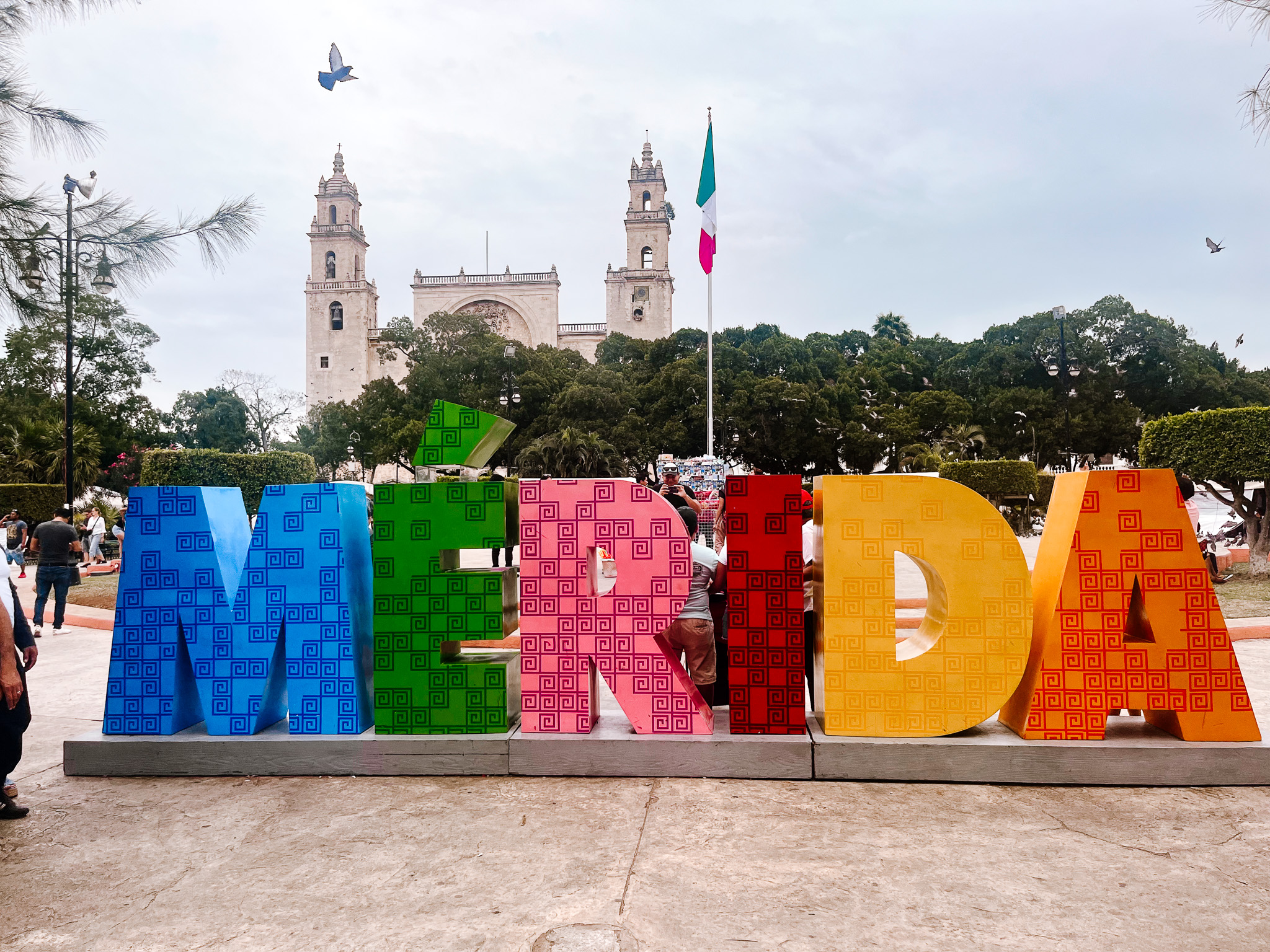 merida colorful sign mexico