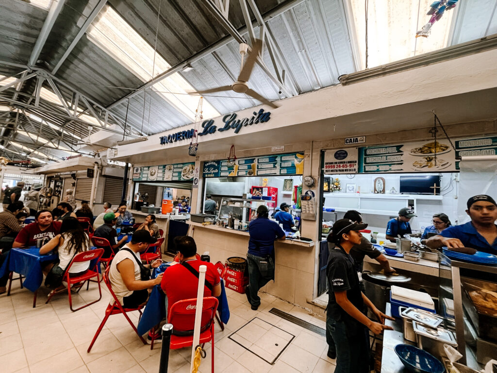 merida markets mercado santiago taqueria la lupita